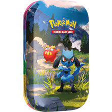 Pokémon TCG: Mini Tin Héros Ascendants Évolution Méga: Riolu & Darumaka (1 Sticker, 1 Carte Art & 2 Paquets)