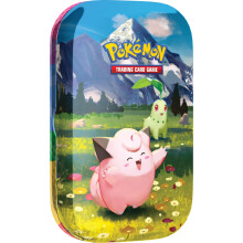 Pokemon TCG: Mini Tin Héros Ascension Méga Évolution: Clefairy & Chikorita (1 Sticker, 2 Booster Packs)