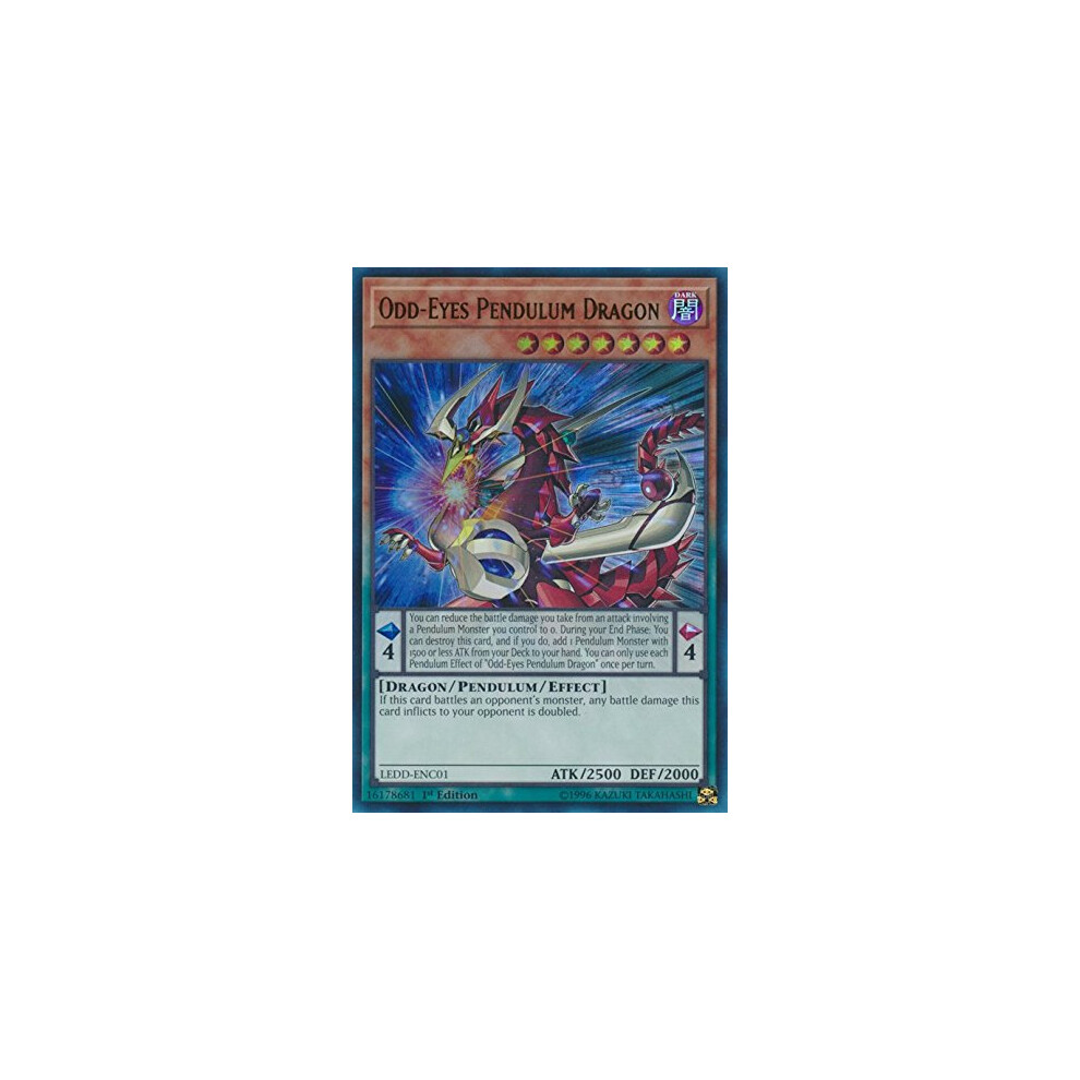 Yu-Gi-Oh! Odd-Eyes Pendulum Dragon - Ledd-Enc01 - Ultra Rare - 1St Edition - Legendary Dragon Decks (1St Edition)