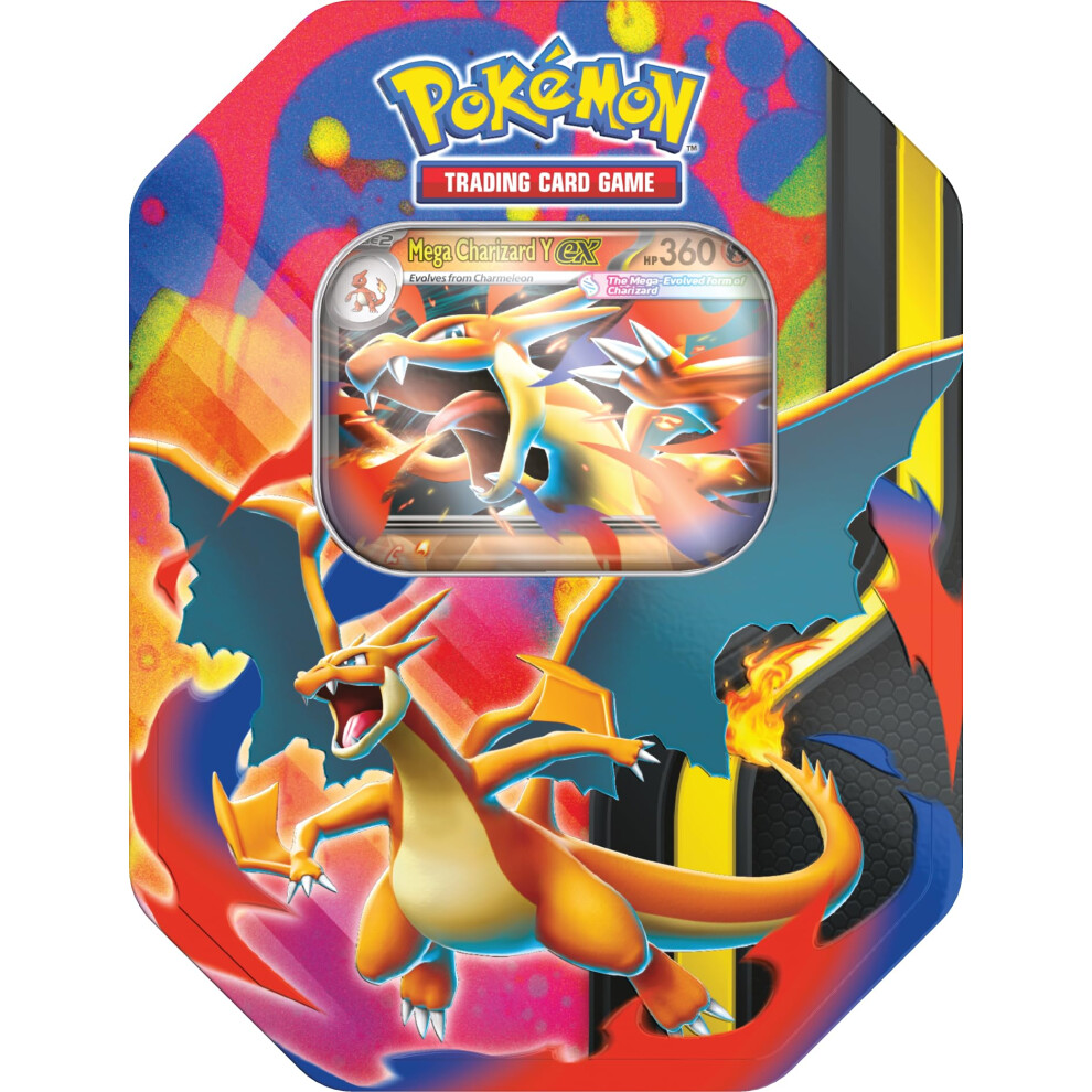 Pokémon Pok?Mon Tcg: Mega Charizard Tin - Mega Charizard Y Ex (4 Boosters & 1 Foil Promo Card)