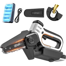 Litheli Mini Chainsaw Cordless 6 Inch, Electric Chain Saw with 10000mAh Battery, 7.5m/s Chain Speed Battery Chainsaw with Oiler System, Brushless