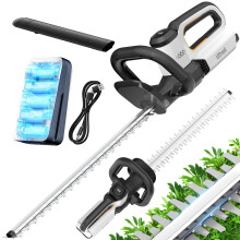 Litheli Hedge Trimmer Cordless, 560 mm Cutting Length, Branches Up to 20mm Cutting Width, 20V 2000mAh Electric Hedge Trimmer, Hedge Cutter Trimmer for