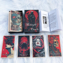 Midnight Oracle Cards, 50 Gothic Dark Fantasy Cards with Comprehensive Guide Book, Front and Back Meanings, Reflection Tips, Self Discovery Oracle ,