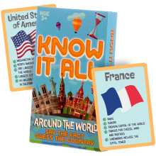 Boxer Gifts Know It All: Around The World Countries Card Games For Kids and Family | Educational Games For Children - Travel Sized | Fun Learning