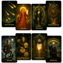 CRAFTERIAN Mist of Shadows Tarot ? 78 Cards Deck with Guidebook | Dark Fantasy Gothic Tarot Cards for Shadow Work & Rituals