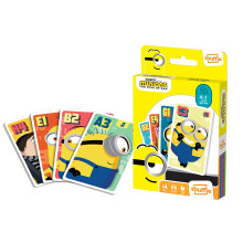 Shuffle Minions 2 The Rise of Gru Card Game For Kids - 4 in 1 Snap, Pairs, Happy Families & Action Game, Great Gift For Kids Aged 4+