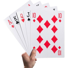 Komonee Jumbo A4 Playing Cards Giant Fun Game Novelty Garden BBQ Gift for Birthday Christmas