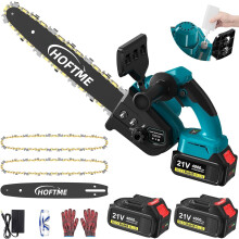 Mini Chainsaw 12 Inch, Cordless Electric Chainsaw with 2 X 4.0 Battery Auto-Oil System One-Handed Chain Saw Pruning for Wood Cutting Garden Logging