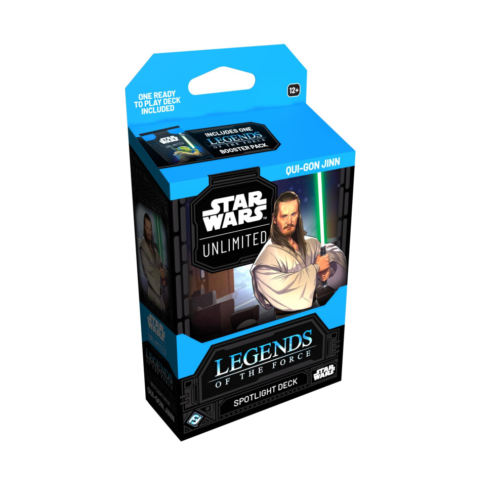 Asmodee Fantasy Flight Games - Star Wars: Unlimited Trading Card Game Legends Of The Force Qui-Gon Jinn Spotlight Deck - Ready-To-Play 50-Card Deck With