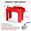 6X  Valve Locking, Adjustable  Valve Locking Device, Small, for 1/2Inch-2-1/2Inch Outer Pipe Diameter, Red 8