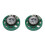 0.25 W 32 Ohm Plastic 12 Magnetic Speaker with 27 mm Diameter Green + Silver 3