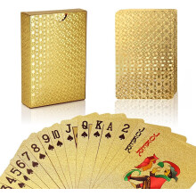 Joyoldelf Poker Playing Cards, Gold Foil Waterproof Deck Poker Card with Gift Box, Perfect for Party and Game