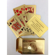 E FAST CE4 24K Gold Plated Playing Cards (Perfect for Christmas) (Gold) - Pack of 54 Cards (W:55mm / H:87mm) - Adults Only - Luxury Occasion-related