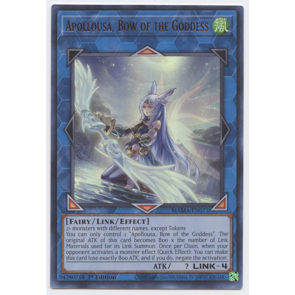 Yu-Gi-Oh! Apollousa, Bow Of The Goddess - Mama-En075 - Ultra Rare - 1St Edition