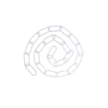 Aspen Creative Matte White, 21120-01-2, Steel 3 Feet Heavy Duty Chain for Hanging Up Maximum Weight 60 Pounds Fixture/Swag Light/Plants, 10 Gauge, Set