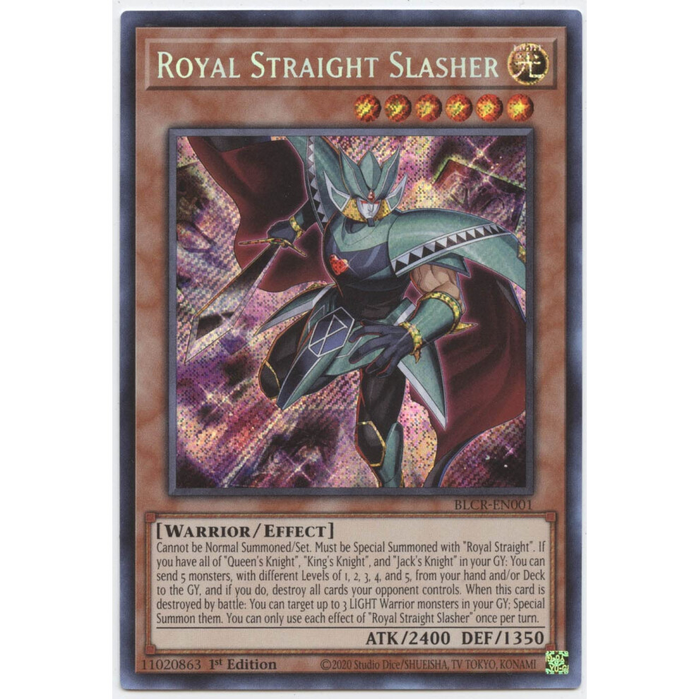 Yu-Gi-Oh! Royal Straight Slasher - Blcr-En001 - Secret Rare - 1St Edition