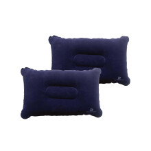 JR Quality Product Pack of Two Inflatable Blow up Pillows for Camping Holidays, Fishing and Travel Comfort. Compact and Light for Easy Storage (Blue)