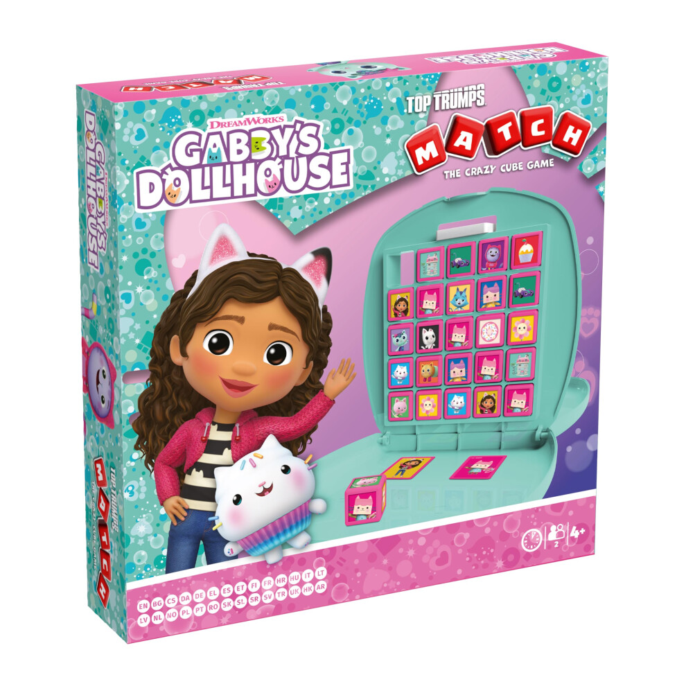 Top Trumps Gabby's Dollhouse Match Play With Your Favourite Characters Including Gabby And Her Friends Travel Board Game Gift And Toy For Boys And
