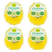 ZINNIAUK 4 x Citronella Jar Candles Keep Flies Away | Mosquito & Insect Repellent Citronella Candle for Outdoor Use with Long-Lasting Burn
