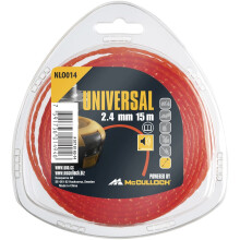 UNIVERSAL NLO014 Low Noise Trimmer Line For All Line Grass Trimmers, 2.4 mm x 15 m, Standard