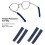 2 Pack Cotton Knitted Eyeglass Temple Sleeve Navy 3