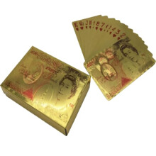 THP DEALS 50 Pound Gold Foil Playing Cards Set, 24k Gold Plated Waterproof Poker Cards - Classic Game, Gifts for Family Party Game/Card