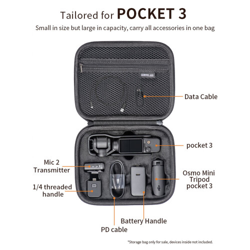 DJI Pocket 3 Storage Case 216x163x78mm Black 1