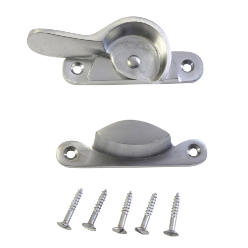 Strong Fitch Sash Fastener 65mm Satin Chrome with fixings