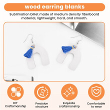 300Pcs Sublimation Blanks Products, 60Pcs Sublimation Earring Blanks, Earring Hooks,Designed Earrings Making Supplies