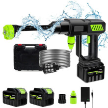 High Pressure Washer, Pressure: 120 Bar, Maximum Flow Rate: 300 L/H, 6 in 1 Battery - Cordless Pressure Gun, Handheld High-Pressure Washer for Cars