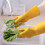 Thin Waterproof Latex Gloves S 9-10cm Width x31cm 5