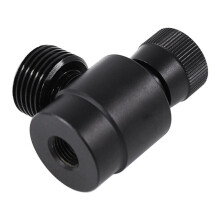 2X CO2 Cylinder Refill Adapter, Self-Made Gas Cylinder Regulator M10X1 to W21.8-14 Adapter for Argon,CO2,Mixed Gas,Black