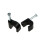 Round Black  6mm Cable Clips Secure Fastenings Cables [100 Pack] 3