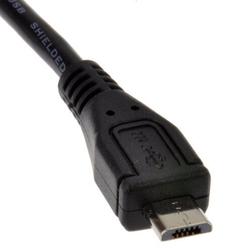 kenable USB 2.0 A To MICRO B Data and Charging 24AWG Cable  0.3m 30cm Lead BLACK 1