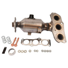 2X Convertitore Catalitico con Kit di Montaggio 0342L5 BM91263H per C1 per 107 per Aygo 0342.K3 0342.K8 0342.K0