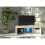 TV Unit Loom 130cm - Oak & White Gloss Doors and LED Lights 6