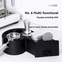 Support de Rangement pour Machine à Expresso, Porte-Filtre, Base de Rangement pour Outils à Café, Noir