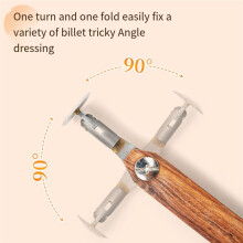 180 Rotate  Tungsten Steel Repair Blank Knife Wooden Handle Clay Sculpture Molding Ceramic Carving Tool No.5