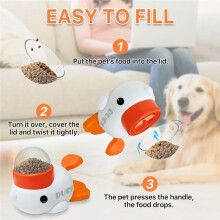 Dog Slow Feeder Puzzle Toy, Interactive Duck Shaped Puppy Treat Feeding Food Dispenser Stimulation Toys for Cats Dogs