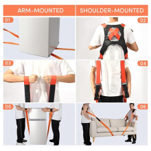Ergonomic Lifting Straps for Furniture, 2-Person System with Back Support, Safe & Easy Moving - Ideal for Heavy Objects
