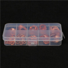 400Pcs O Ring Copper Metric Washers Assortment Kit Flat Sealing Washer 9 Sizes M5 M6 M8 M10 M12 M14
