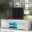 TV Unit Loom 130cm - White with Gloss Doors and LED Lights 1