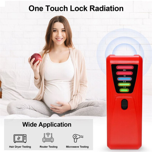 Portable Electromagnetic Field Radiation Detector EMF Meter EMF Detector Red
