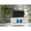TV Unit Loom 130cm - White with Gloss Doors and LED Lights 5