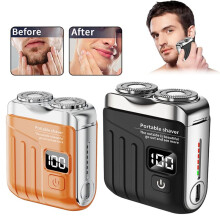 Electric Shaver for Men USB Rechargeable Dual Blade Wet/Dry Beard Trimmer Portable Electric Washable Shaver B