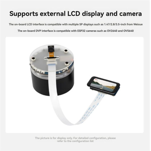 Waveshare ESP32-S3  Speaker Development Board for Deepseek Xiaozhi AI with External LCD and Camera Dual Mic Noise Reduction 2