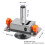 Stainless Steel Dual-Use Woodworking Scriber, Adjustable 70mm 2