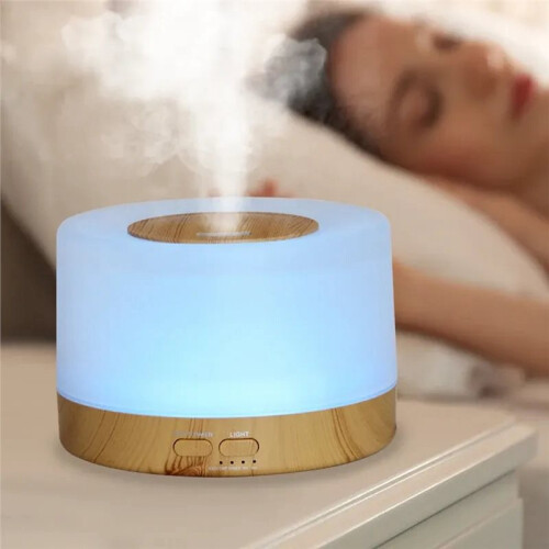 700ML Aromatherapy Diffuser with Remote Control Colorful Lights for Bedroom Office Essential Oil Diffuser EU Plug 2