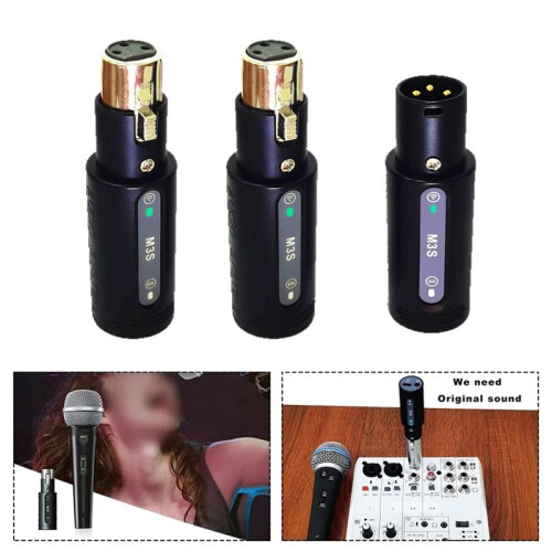 Adattatore per Microfono Wireless da 2,4 GHz, Amplificatore per Microfono Integrato, Adattatore Convertitore per Microfono Wireless, Audio Ad Alta 2