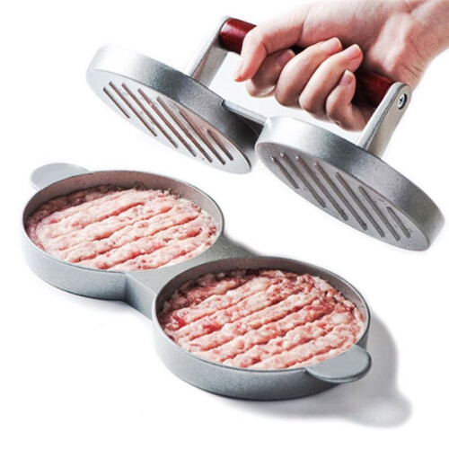 Hamburgerköttpress Rund Hamburgerpress Biffmakare Gör Hamburgerbiffmakare Kit Press Burgerform Utan Papper 1